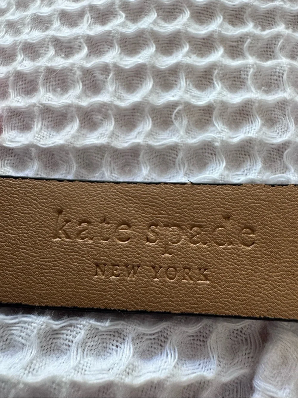 Kate Spade New York Black Bow Belt Gold Spade Size Large
